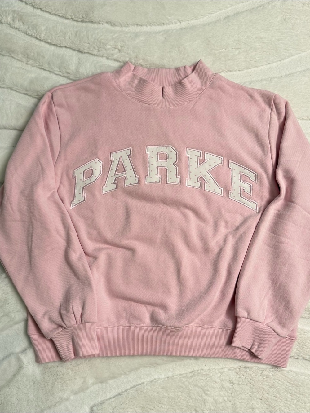 Parke Pink Polka Dot Mockneck - L/XL